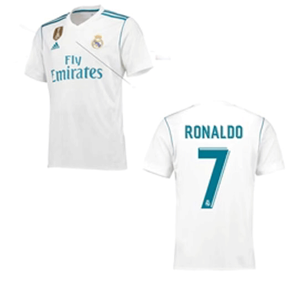 Real Madrid UCL2017 Home Retro Jersey - Half Sleeve - Cristiano Ronaldo