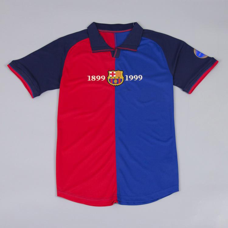 Barcelona Home Jersey - Retro 1999 Barca Shirt Messi # 10