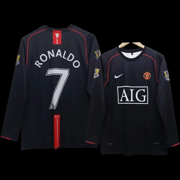 Manchester United Cristiano Ronaldo UCL Away Shirt 2007 - 2008 - Full Sleeves