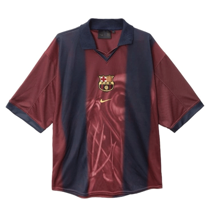 Travis Scott x Nike x FC Barcelona Retro 2000/01 Home Skeleton Jersey Cactus Jack